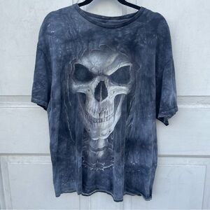 Grunge Tie Dye Grim Reaper T Shirt